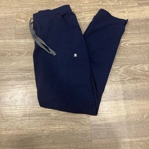 FIGS Yola Skinny Scrub Pants Small Navy